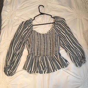 American eagle smocked off the shoulder top